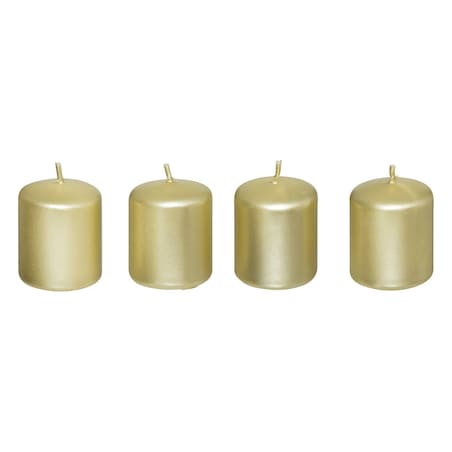 Komplet świec satynowych, 4 sztuki, 4 x 4,5 cm