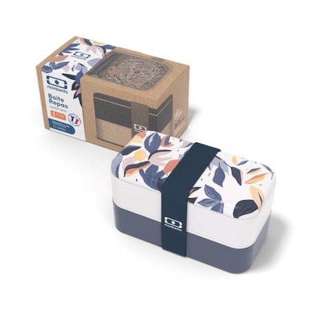 Lunchbox Bento Original Graphic Blue Vegetal Monbento