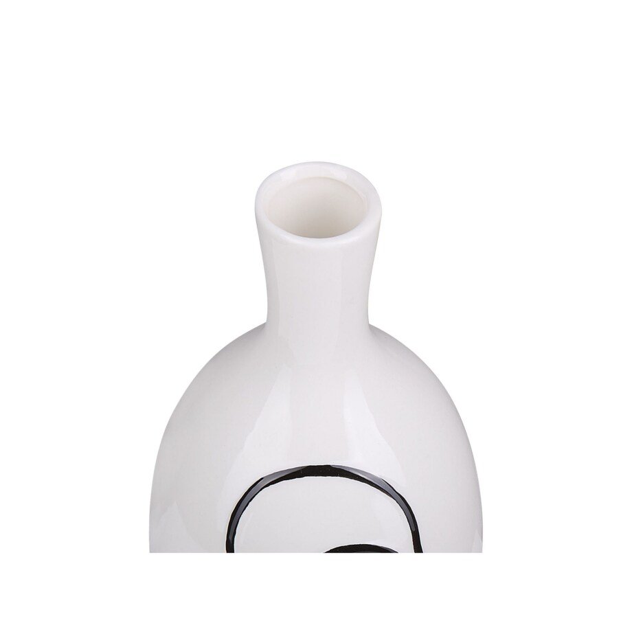 Wazon na kwiaty ceramiczny biały AKRAI