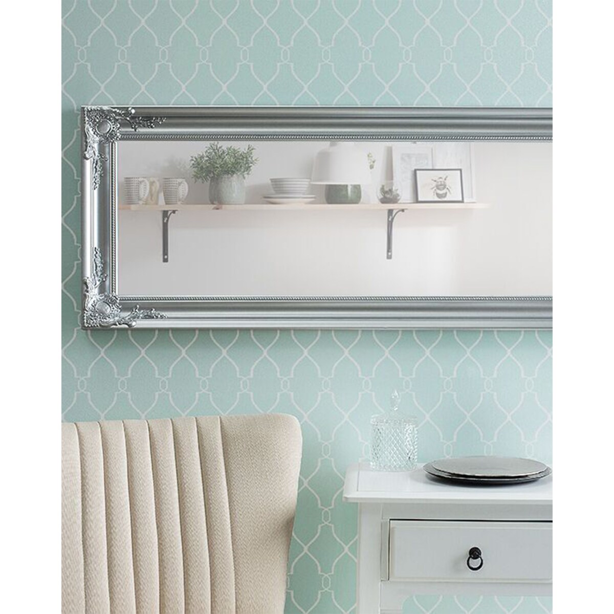 Lustro ścienne 51 x 141 cm srebrne BELLAC