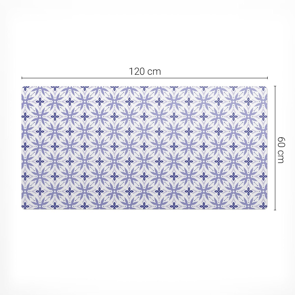 Fioletowa mata na biurko Kwiatowy wzór retro, 120x60 cm
