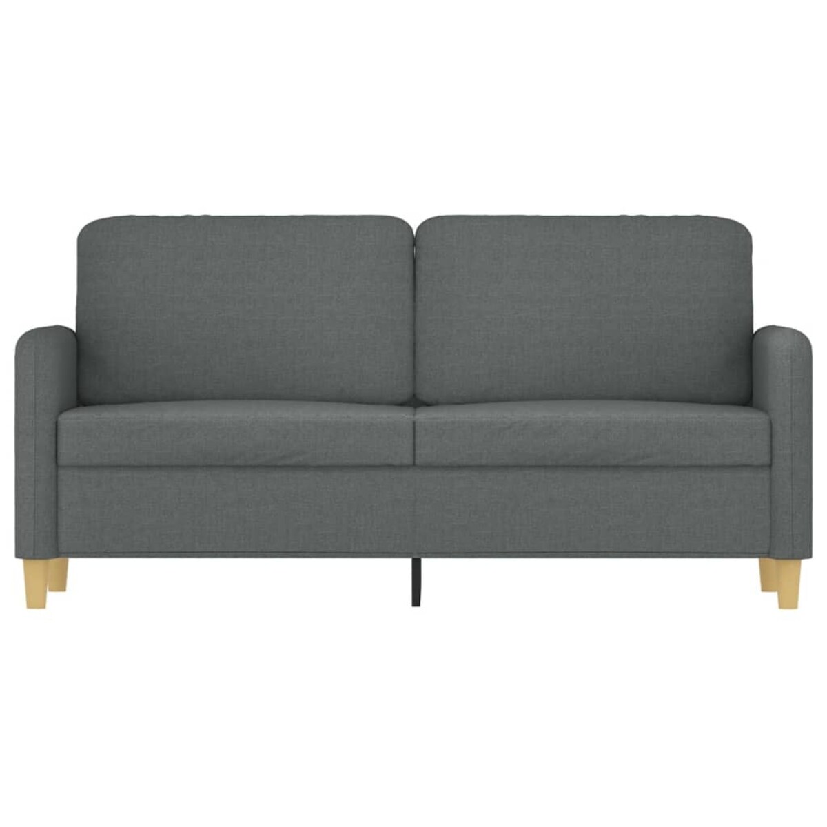 vidaXL Sofa 2-osobowa, ciemnoszara, 140 cm, tapicerowana tkaniną