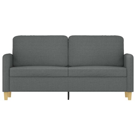 vidaXL Sofa 2-osobowa, ciemnoszara, 140 cm, tapicerowana tkaniną