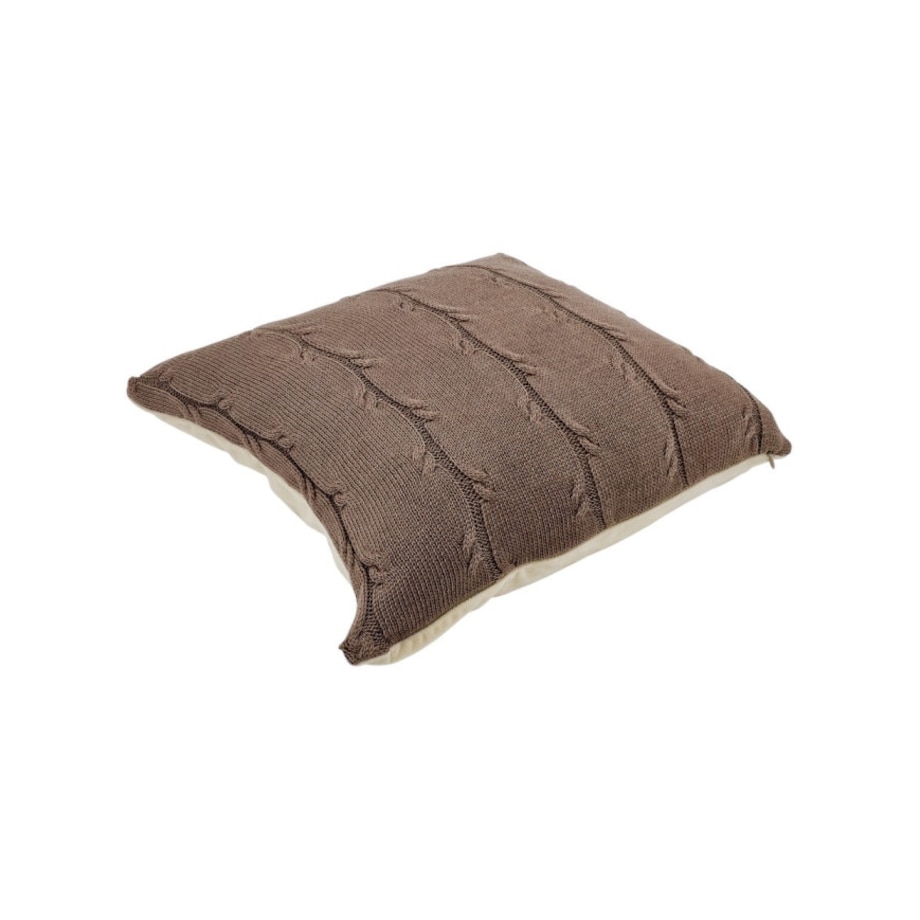 Poszewka dzianinowa na poduszkę Bawełna+Kaszmir 45x45 cm ROMA CHOCOLATE