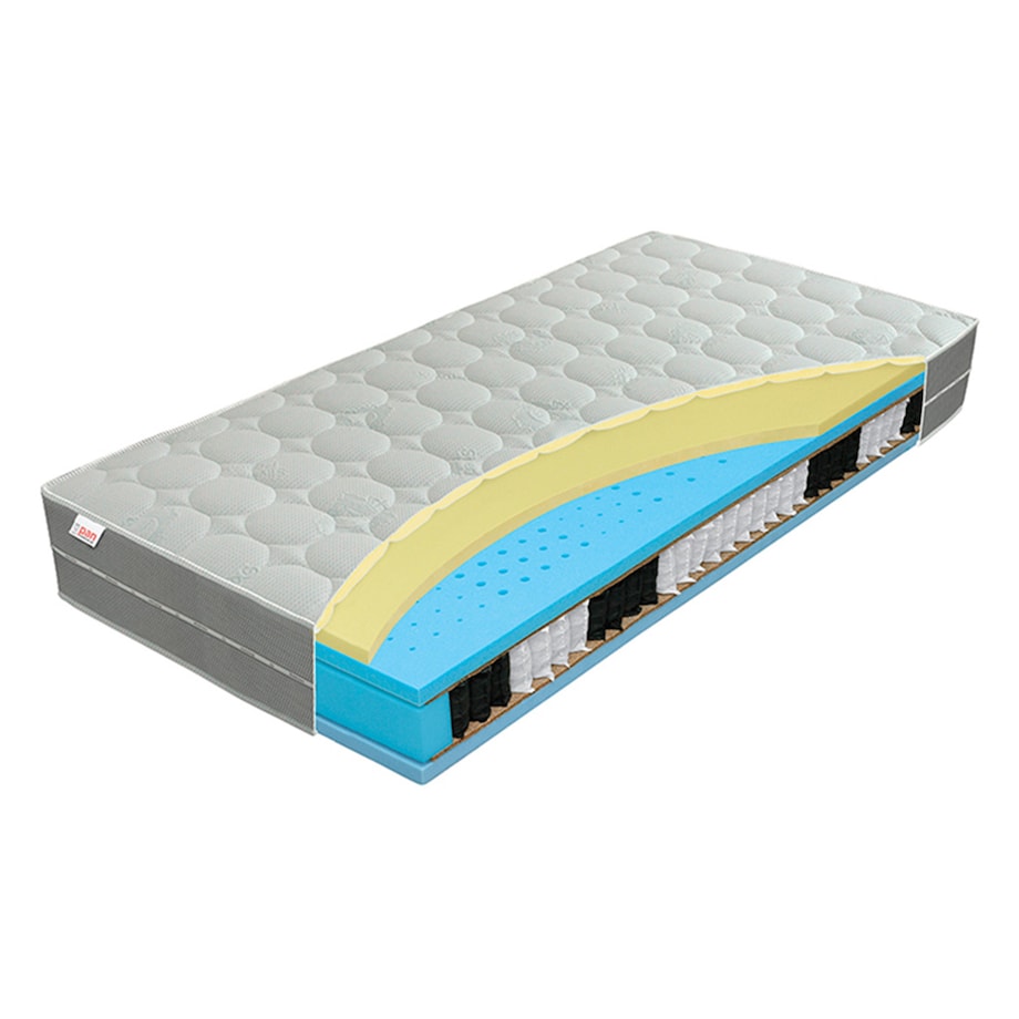 Materac 180x200 AIRY HYBRID VISCO marki PAN MATERAC pokrowiec Silver Visco