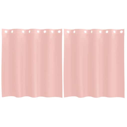 vidaXL Zasłony woalowe z przelotkami 2 szt. Różowe 140x140 cm