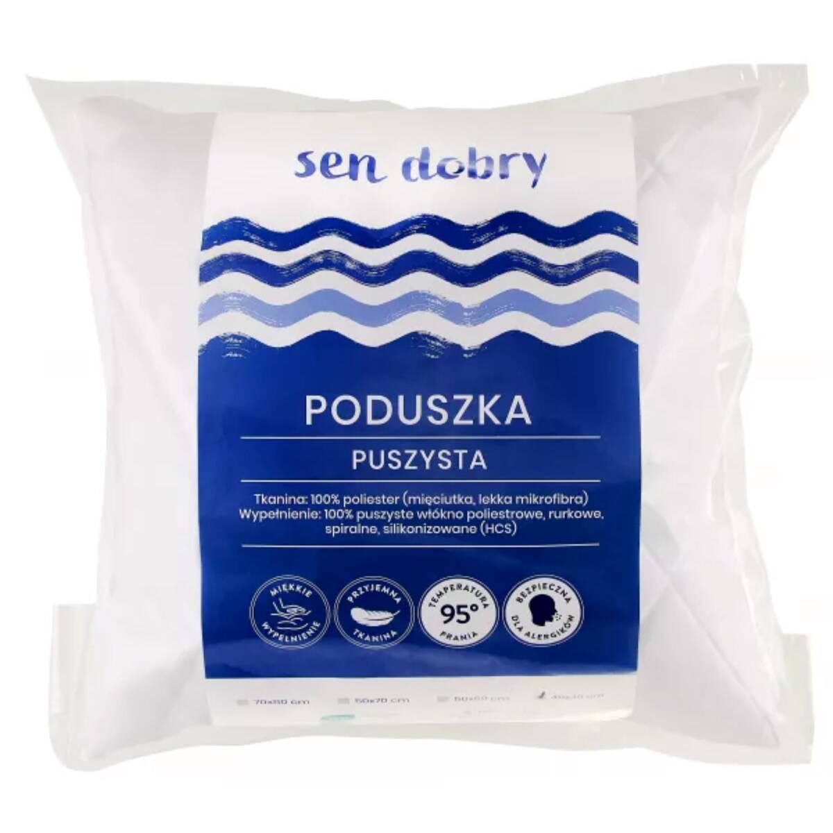 Poduszka SEN DOBRY PUSZYSTA 40x40cm | Senna Home