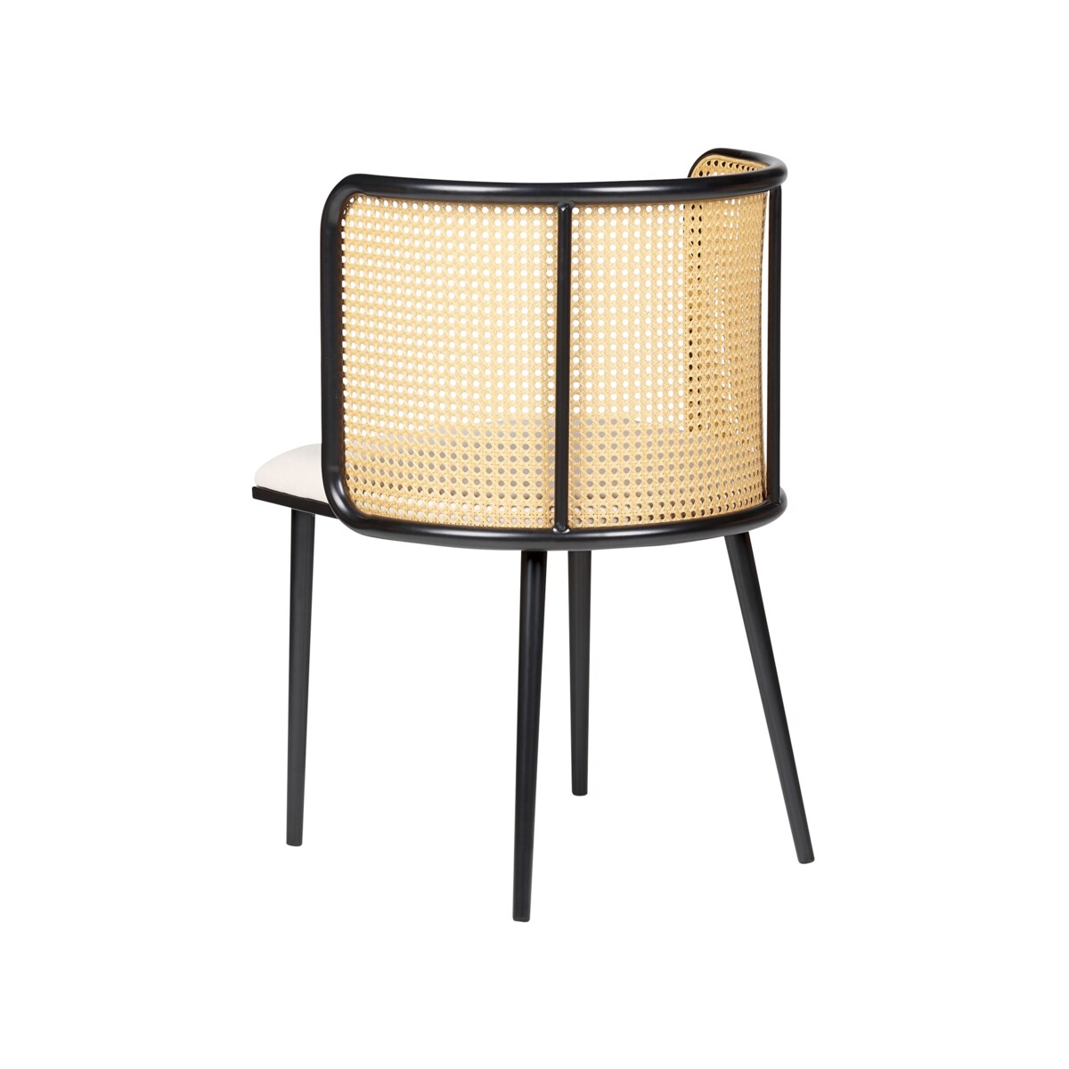 Zestaw 2 krzeseł do jadalni metalowy czarny KOBUK