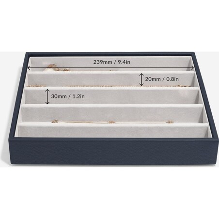 Szkatułka na biżuterię Stackers pięciokomorowa classic jasnobeżowa lniana