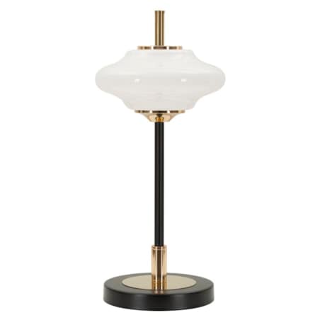Lampa stołowa Vintage, kolor złoty, czarny i biały, żelazo i szkło, 22 x 22 x 46 cm, 1 x E14, do salonu i sypialni, Mauro Ferretti