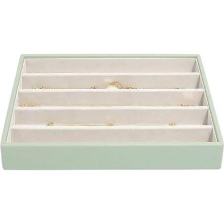 Szkatułka na biżuterię Stackers pięciokomorowa classic zieleń szałwiowa