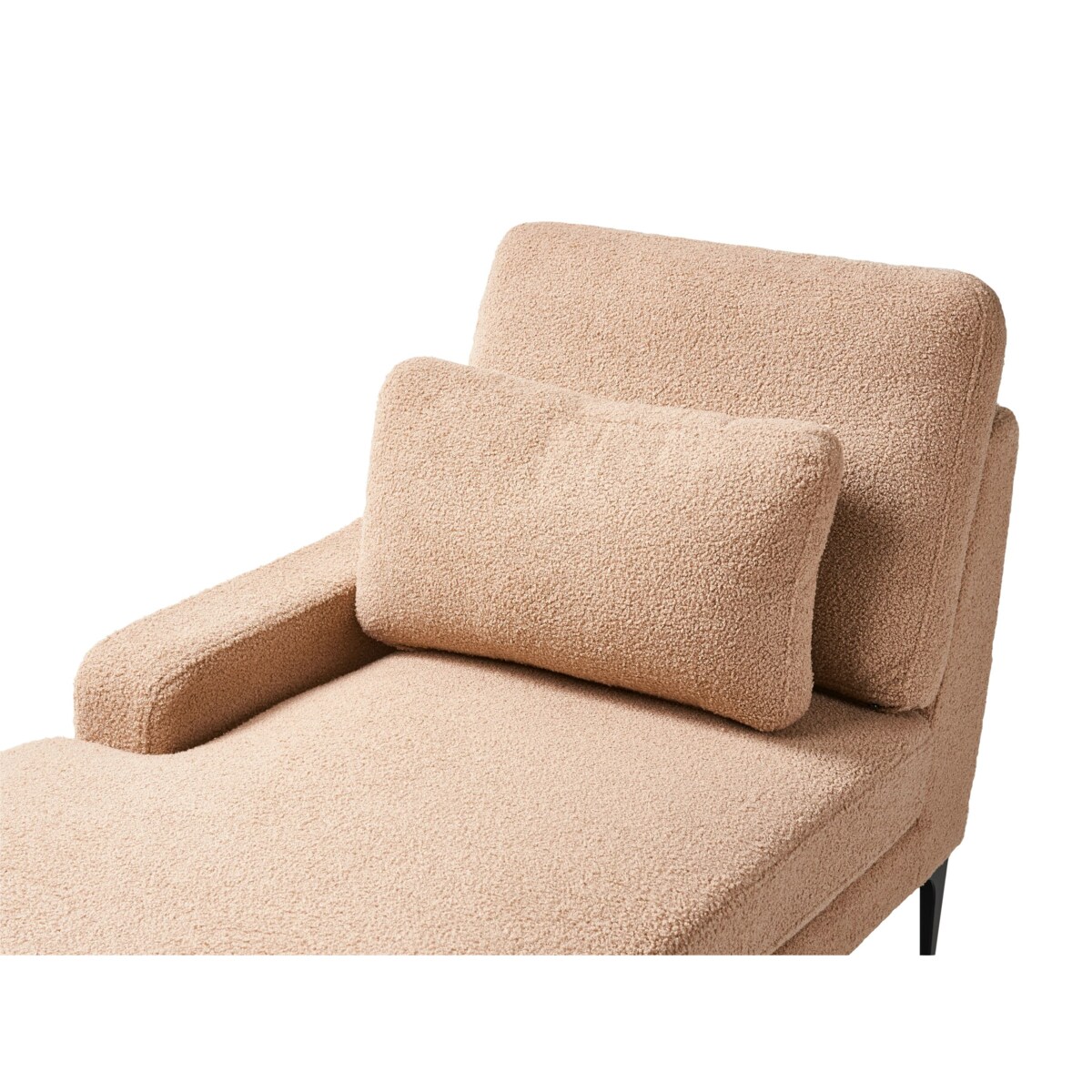 Szezlong boucle prawostronny piaskowy EWRON