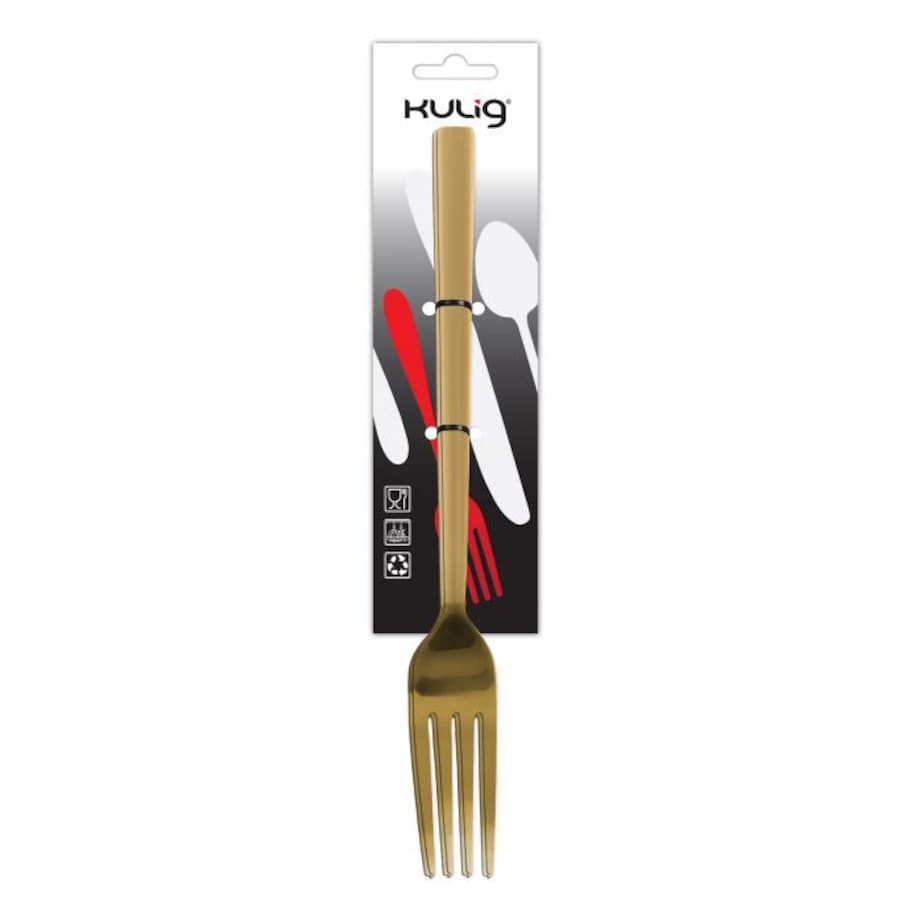 Widelec obiadowy Piano gold 3 sztuki zawieszka 29453
