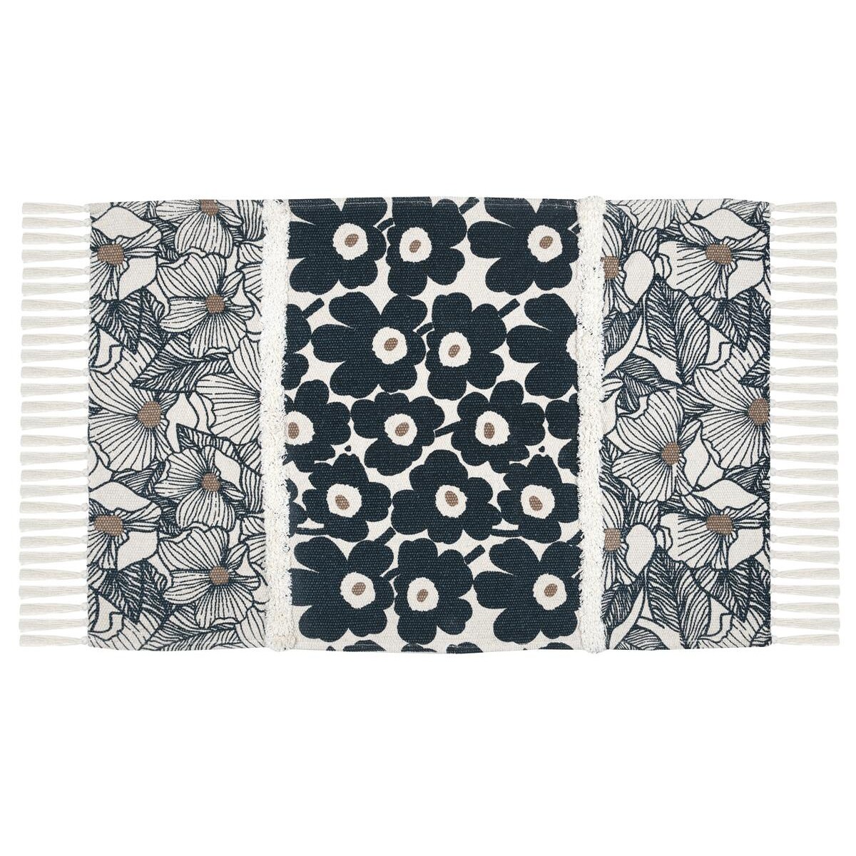 Dywanik bawełniany w kwiaty, EUGENIE, 60 x 90 cm