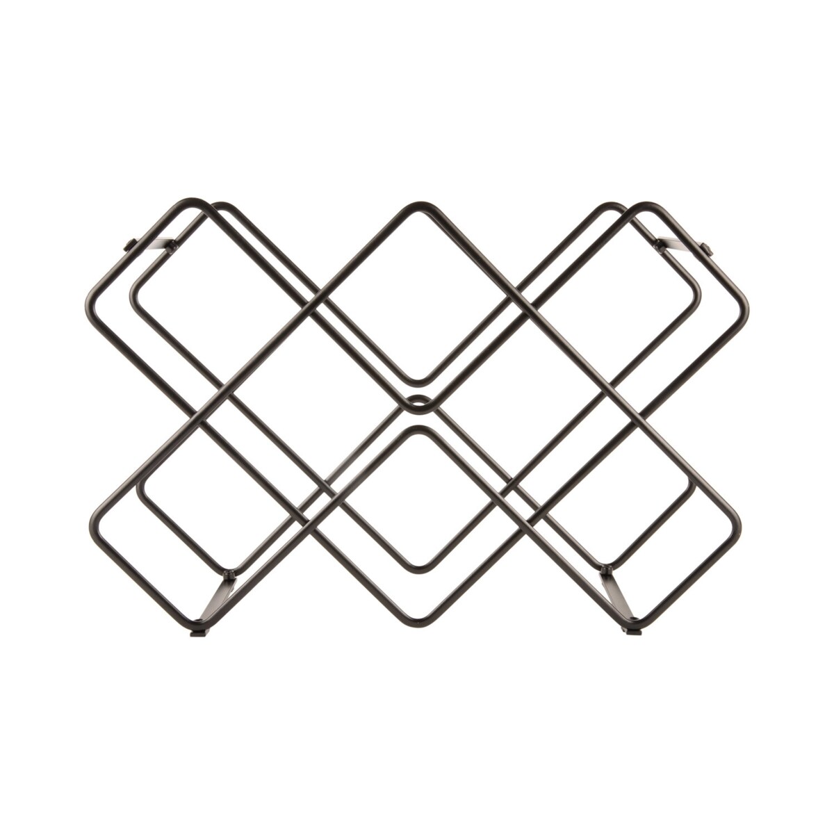 Metalowy stojak na wino DIAMONDS, 40,5 x 27,5 x 15,5 cm