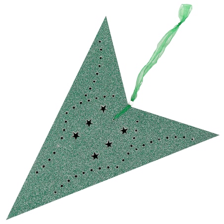 Zestaw 2 dekoracji wiszących LED MOTTI Gwiazda 60 cm Szmaragdowy