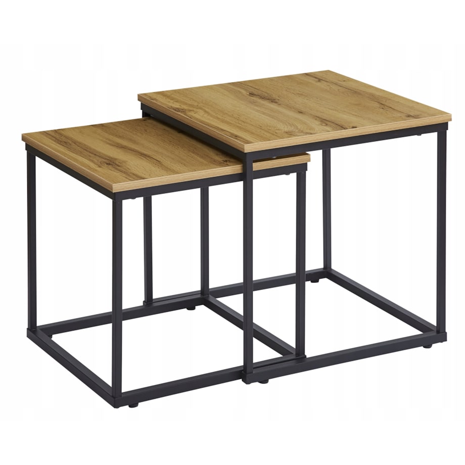DUPLEX ZESTAW STOLIKÓW KAWOWYCH 2 szt. 50/45 cm DĄB
