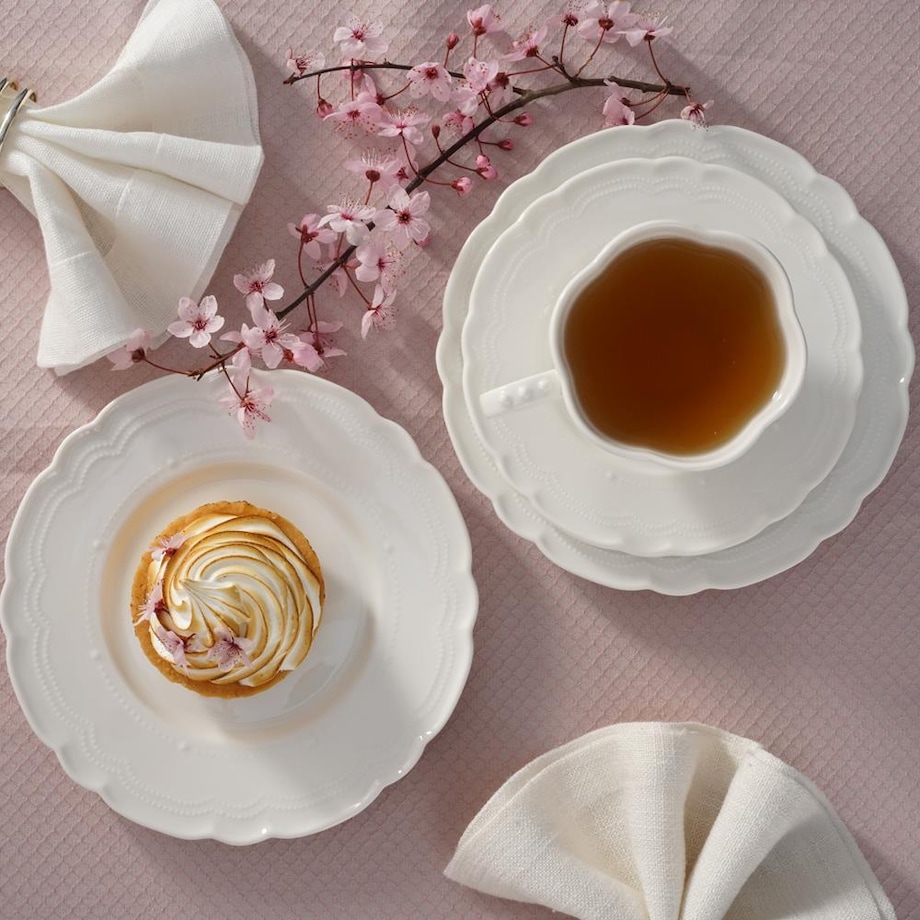 VILLA ITALIA Zestaw do ciasta porcelanowy na 6 osób TIFFANY