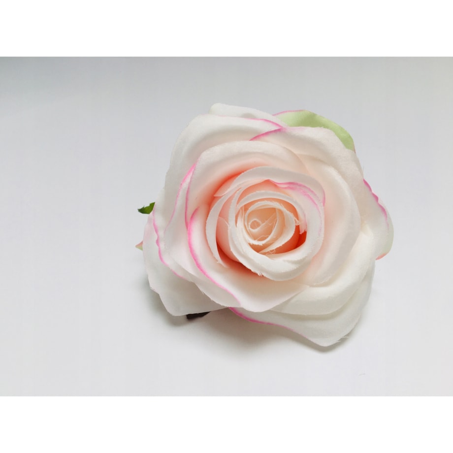 SZTUCZNE KWIATY DO BUKIETU wiązanki stroika RÓŻA biało różowa 6 szt ładna