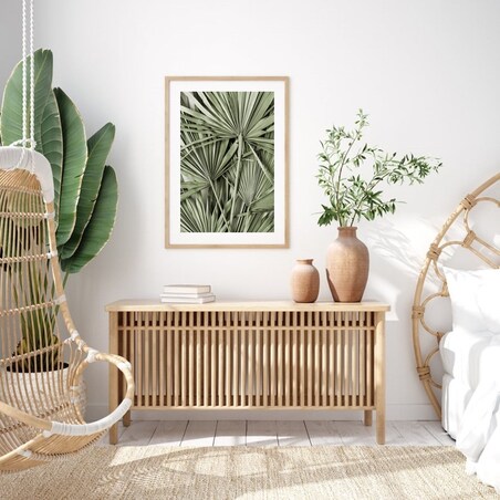 Poster Story, Plakat, Obraz - Zielone Liście Palmy, wymiary 60 x 84 cm