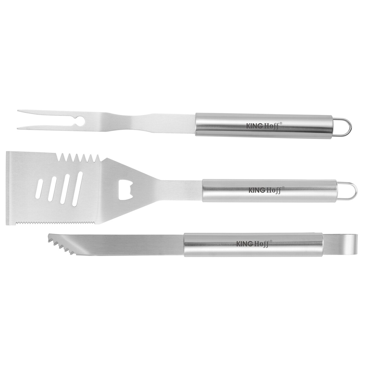 Zestaw przyborów do grilla, 3 elementy, Narzędzia do grillowania, KINGHOFF