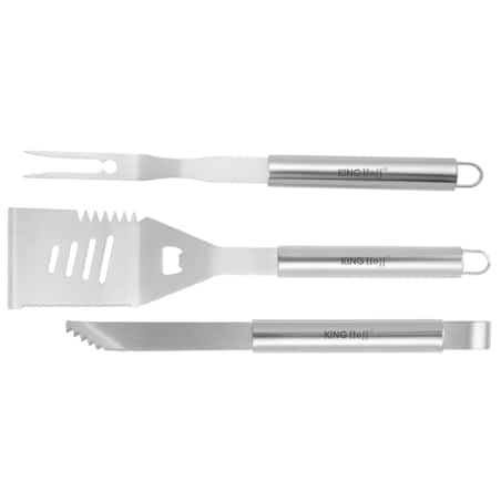 Zestaw przyborów do grilla, 3 elementy, Narzędzia do grillowania, KINGHOFF
