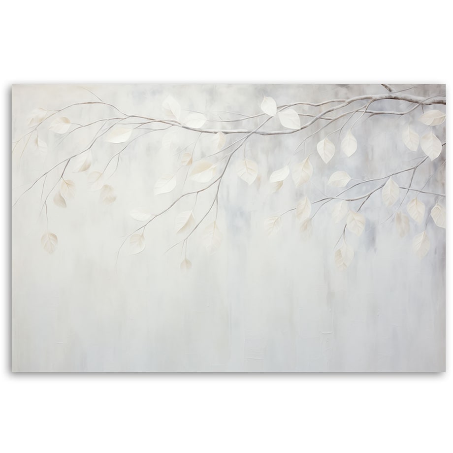 Fototapeta, Beżowe liście rośliny gałązki natura boho 400x280