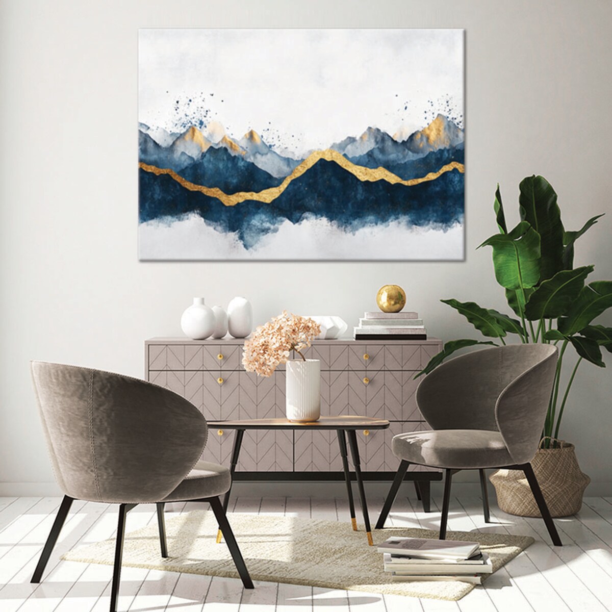 Abstrakcyjne Obrazy na ścianę do salonu jadalni loftu Tekstura Złoto Niebieski Nowoczesny 100x70
