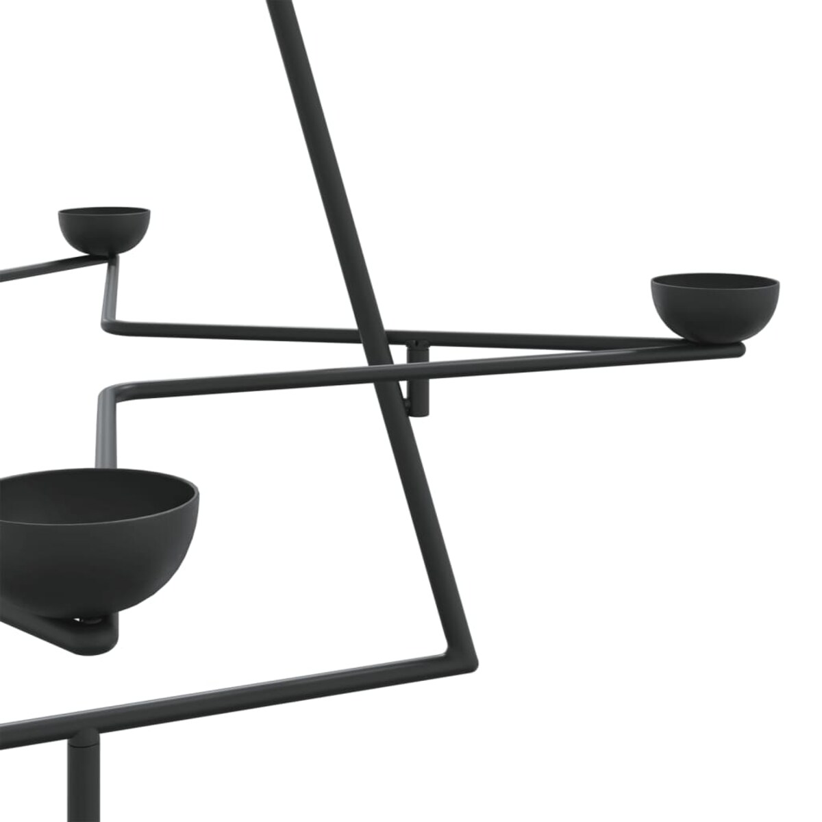 vidaXL Metalowa choinka świąteczna, do dekoracji, czarna, 105 cm