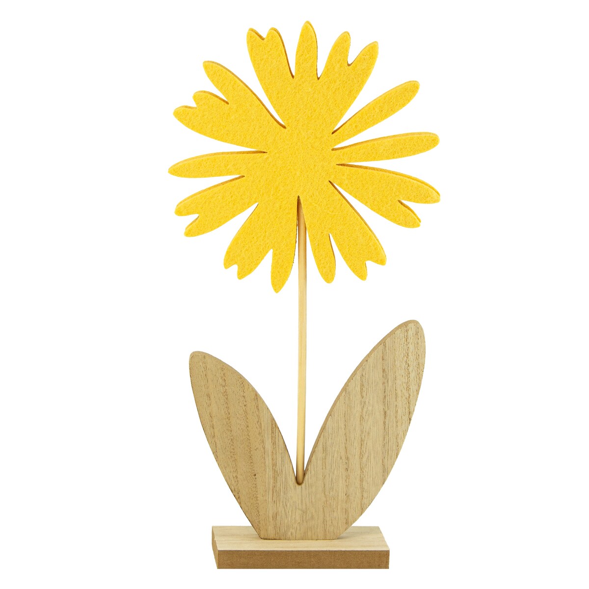 Kwiatek Drewniany 32 Cm Dekoracja Ozdoba Wielkanocna Na Stół Stokrotka Żółty