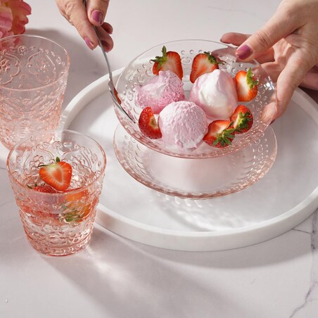 VILLA ITALIA Szklanka różowa 270 ml MILVA