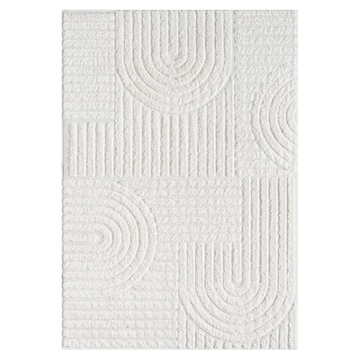 Dywan z efektem high low geometryczny Focera 7650 Krem 160x230