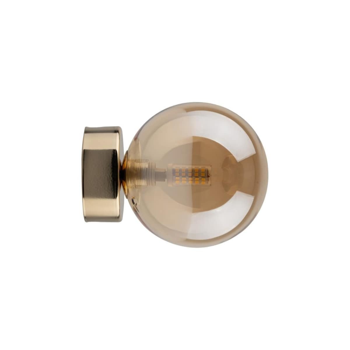 Kinkiet ESTERA GOLD 10257 TK Lighting złoty z bursztynowym kloszem G9 do salonu i sypialni