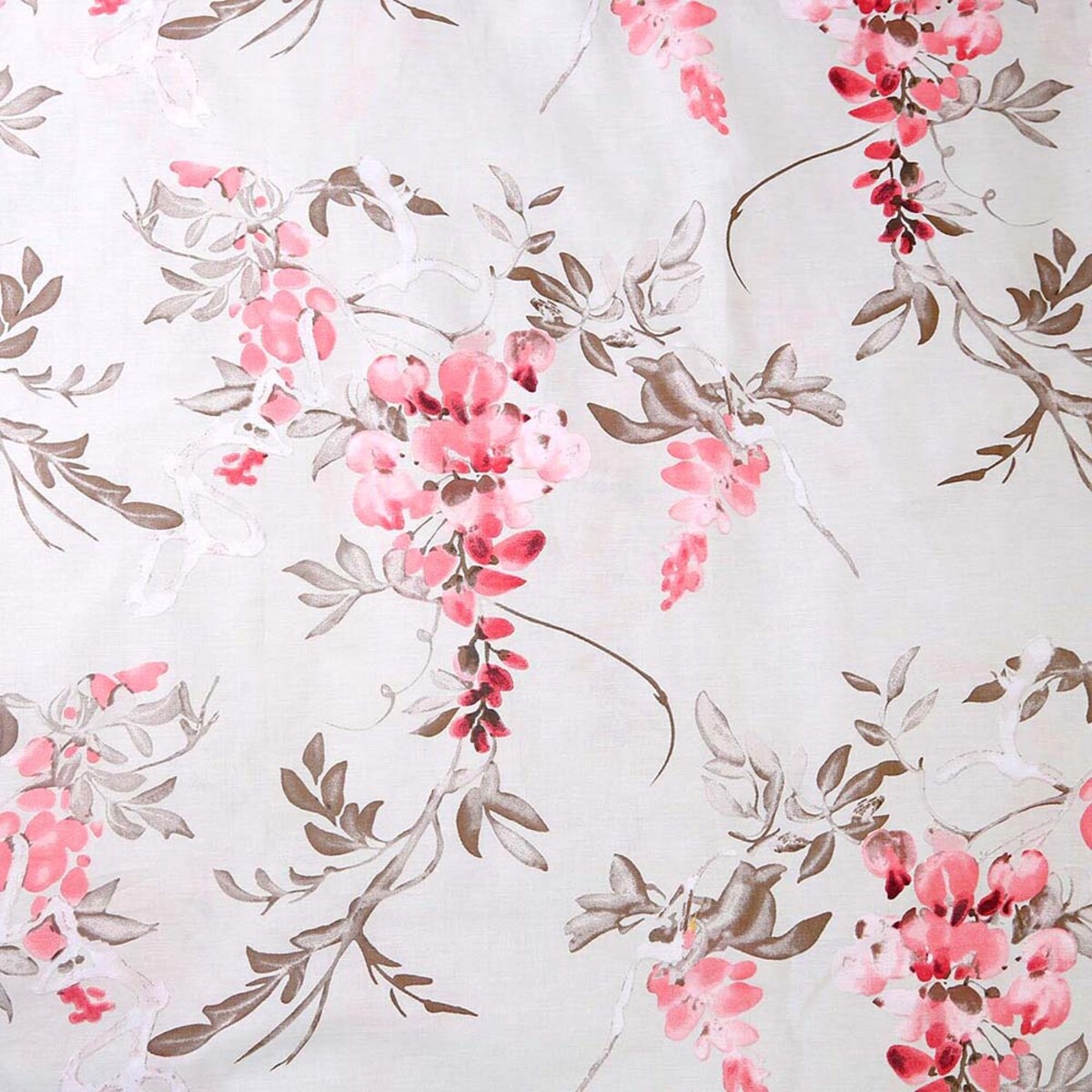 Pościel bawełniana 180x200 Rozalia beżowa w różowe kwiaty, Cottonlove