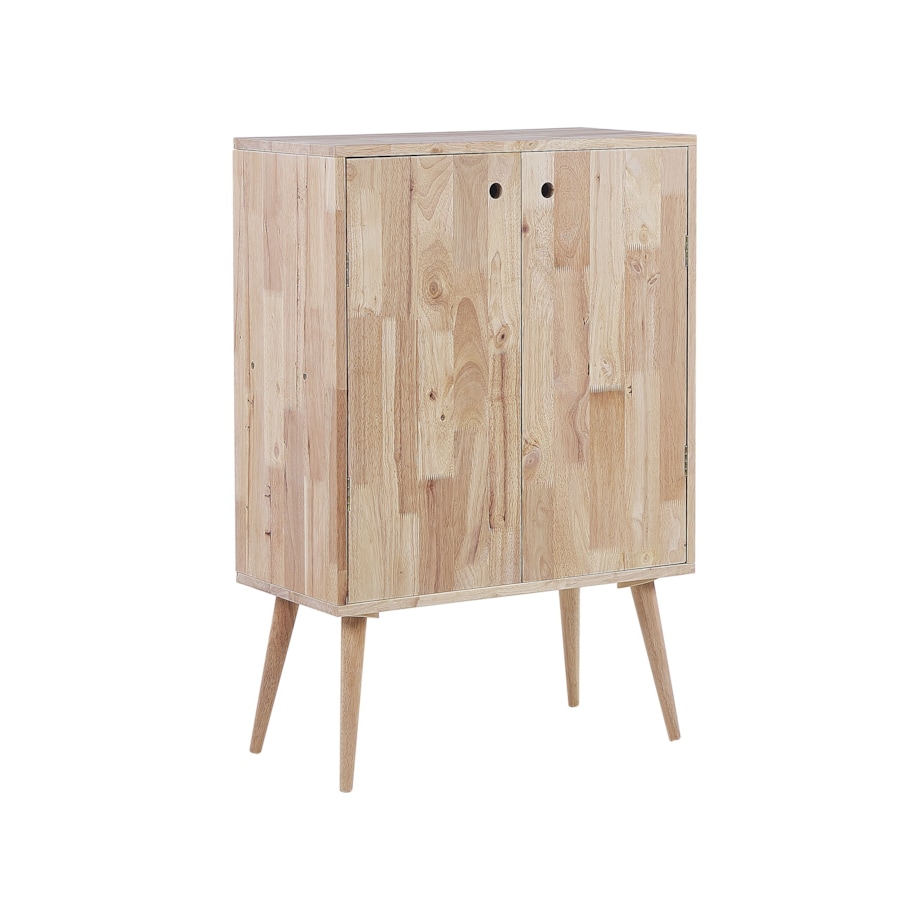 Szafka dwudrzwiowa drewno kauczukowe jasne CHANDLER