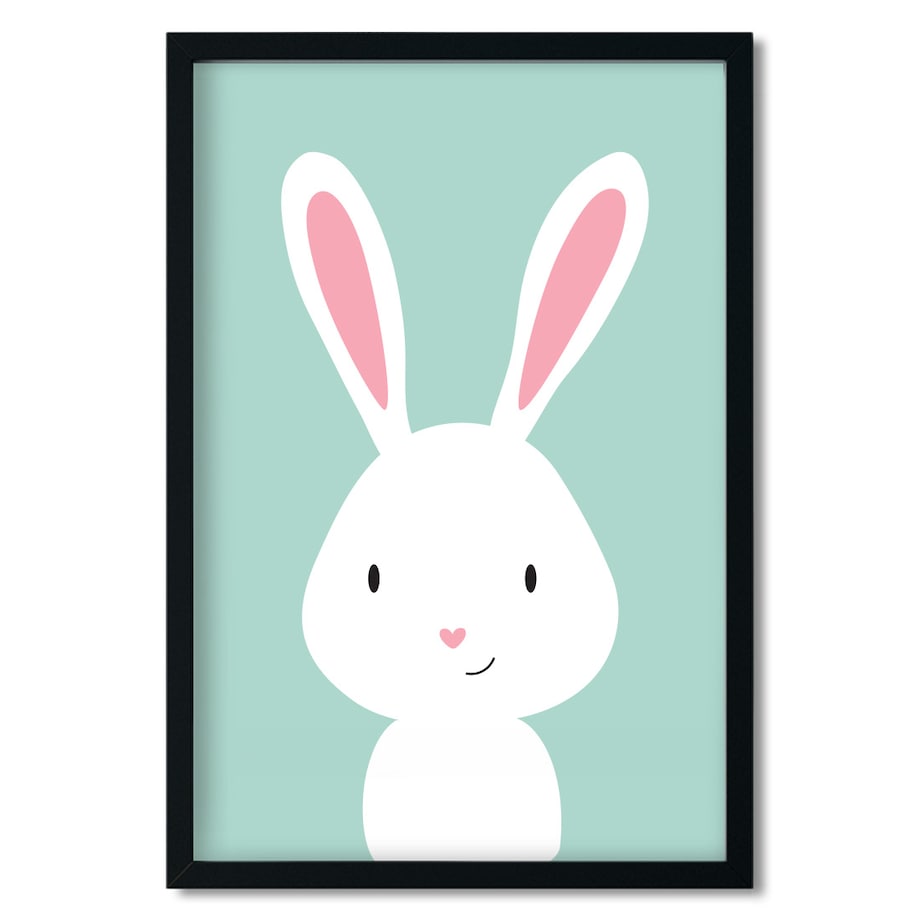 Plakat dla dzieci Królik miętowy 40x50