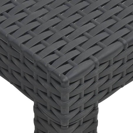 vidaXL Stolik ogrodowy, antracytowy, 58x58x41 cm, rattan PP