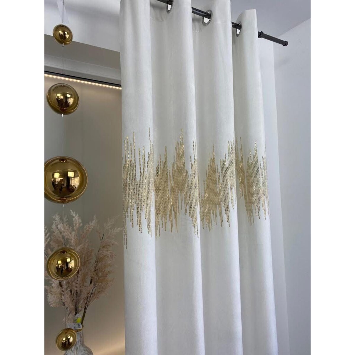 zasłona welurowa ecg gold 140x250 cm musztardowy