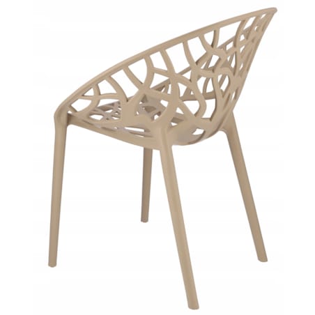 Krzesło ogrodowe plastikowe ALBERO beżowe