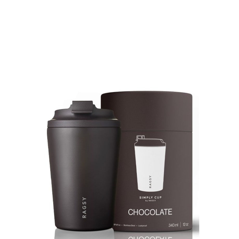 RAGSY SIMPLY CUP kubek termiczny z ceramicznym wnętrzem 340 ml, Chocolate