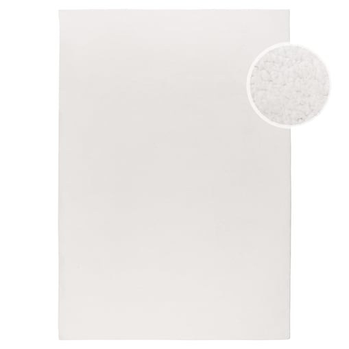 Dywan Jednokolorowy zmywalny antypoślizgowy miękki Calmia Biały 120x160