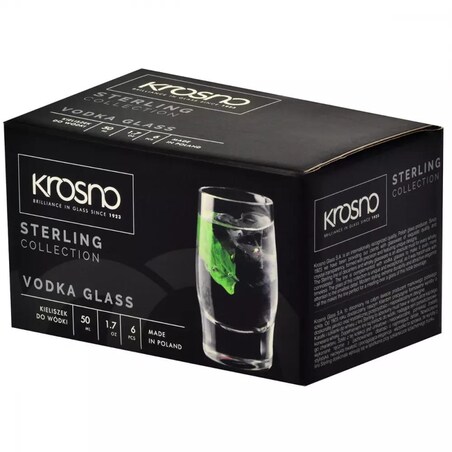 Kieliszki do Wódki Shotów Nalewki Likieru Krosno Sterling 6 x 50 ml Grube Dno