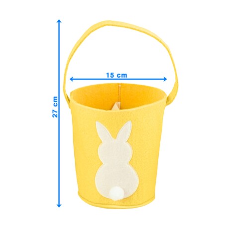 Koszyk Koszyczek Filcowy Wielkanocny Na Jajka Pisanki Dekoracja Ozdoba Z Zajączkiem Żółty