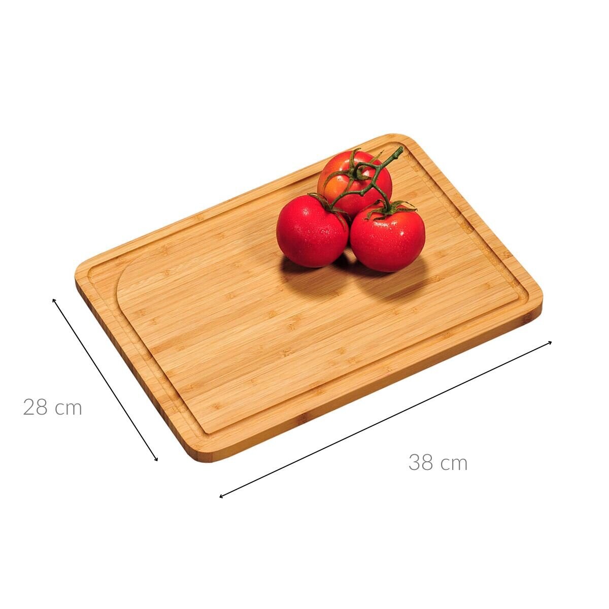 Deska do krojenia bambusowa, prostokątna z rowkami, Kesper