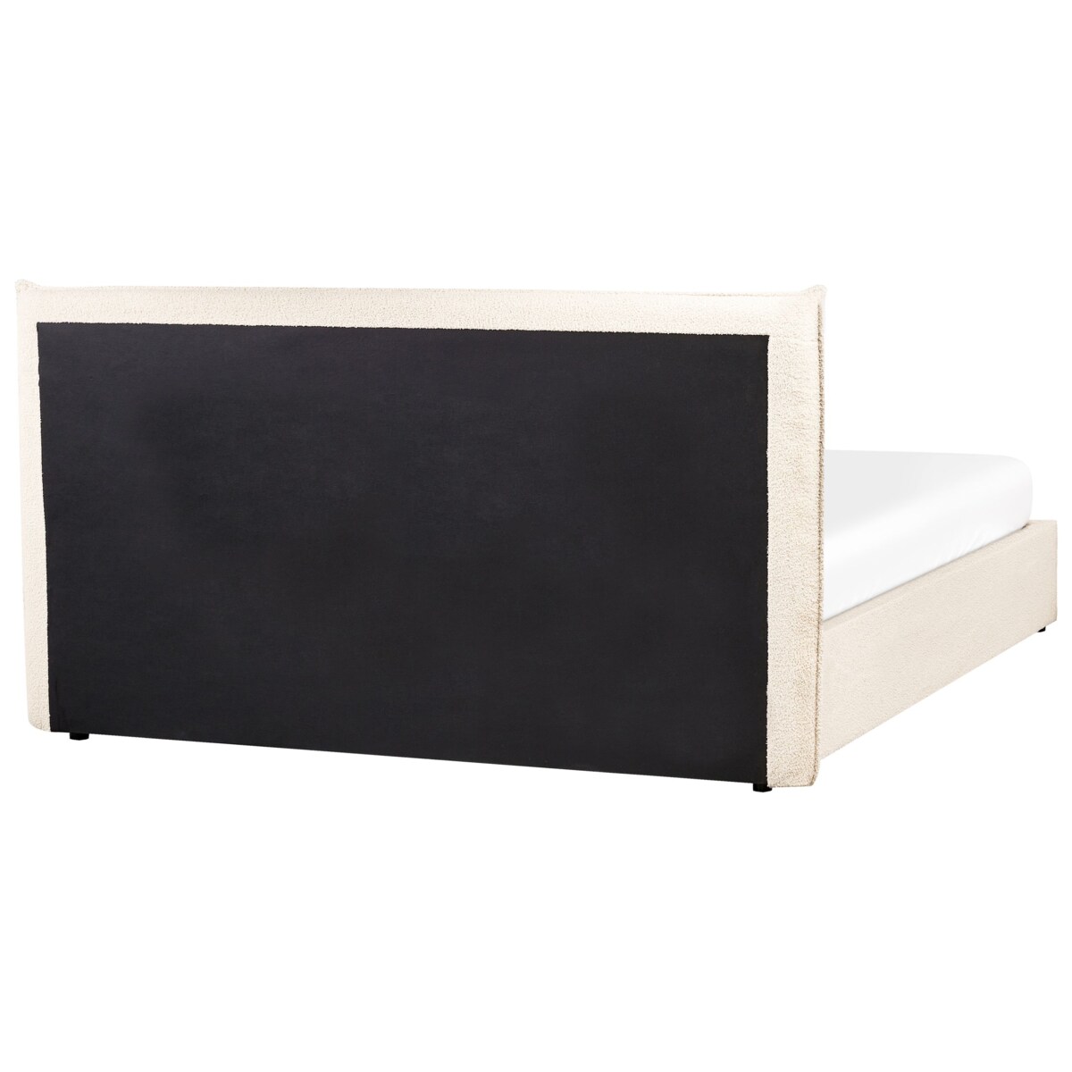 Łóżko z pojemnikiem Boucle LAVAUR 160 x 200 cm Beżowy