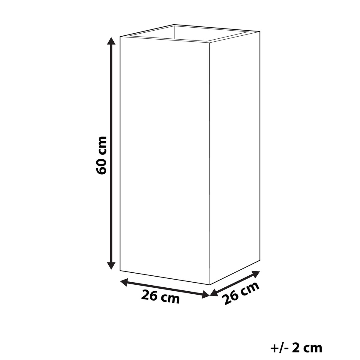 Donica DION 26 cm Czarny