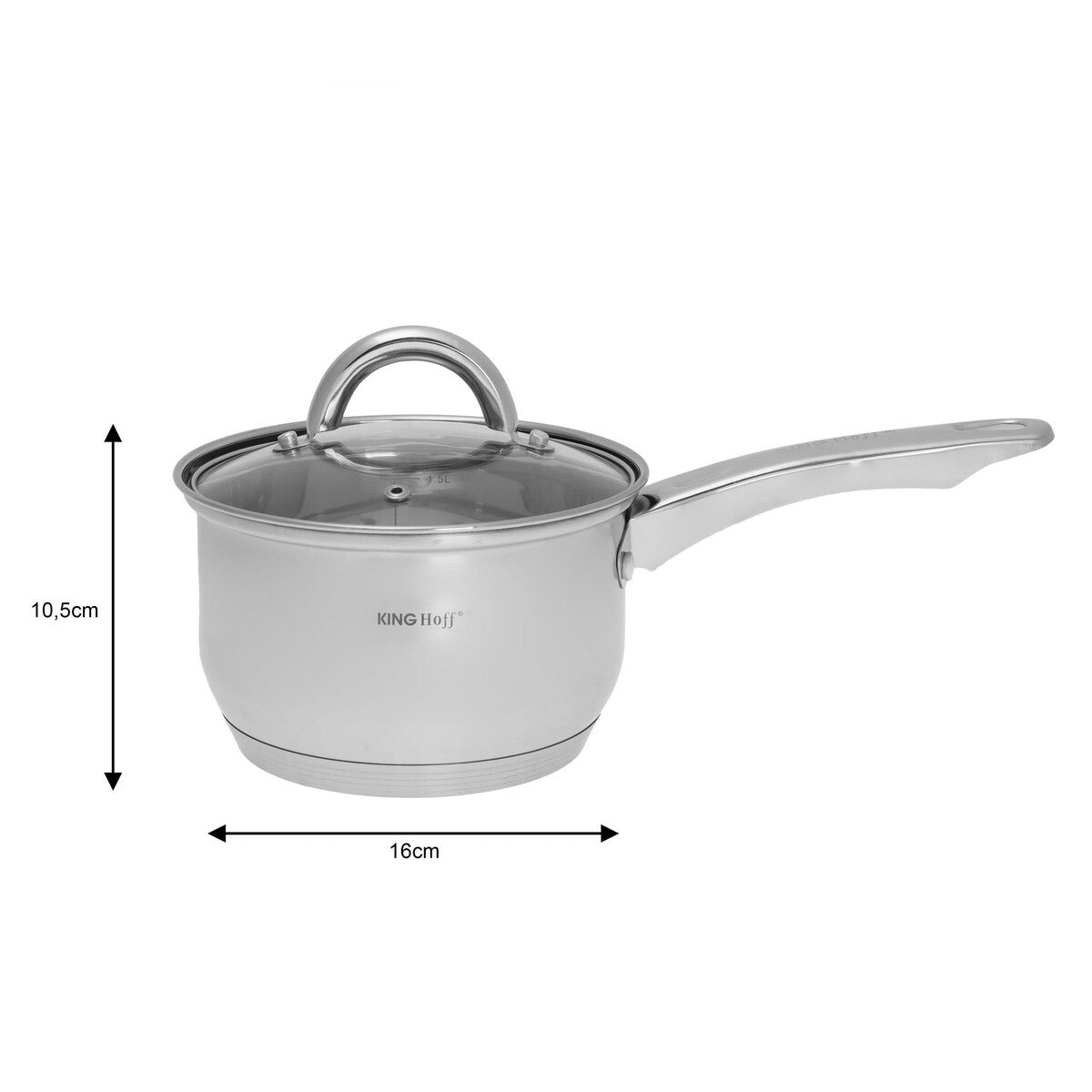 Zestaw garnków stalowych 12 ele. garnki na indukcję komplet Silver marble KINGHOFF