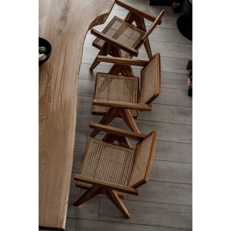 FOTEL DREWNIANY JOY BRĄZOWY 4 SZT