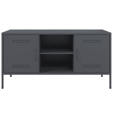 vidaXL Szafka pod telewizor, antracytowa, 100,5x39x50,5 cm, stalowa