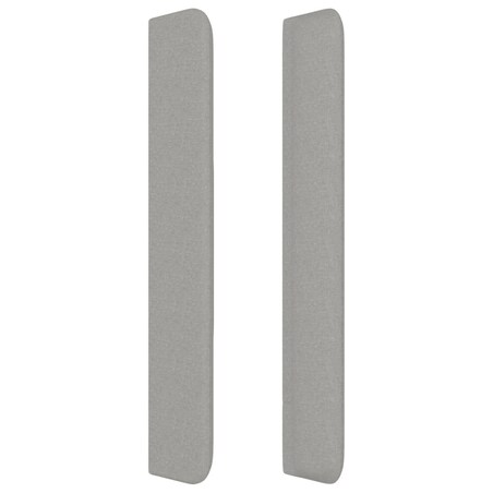 vidaXL Zagłówek uszak, jasnoszary, 93x16x118/128 cm, tkanina